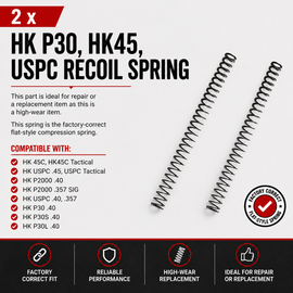 HK P30 / HK45 / USPC Recoil Spring – Factory Correct Flat-Style Compression Spring (2 Pack)