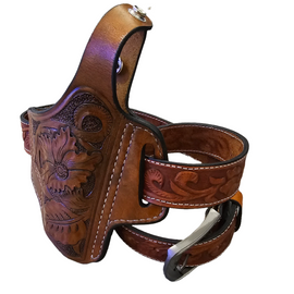 Handmade 100% Genuine Exotic Leather Holster – 8 oz Premium Leather, Reinforced Belt Loop, Tail Fin Design