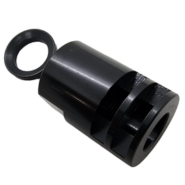 Muzzle Brake with Crush Washer – 1/2x28 Thread, 9MM/5.56, Steel, Black – 1.25" Long