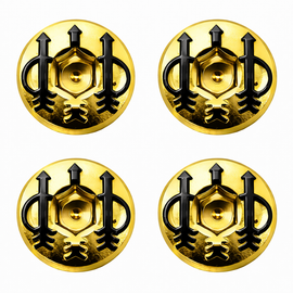 Beretta 92 / 92FS / M9 Trident Engraved Grip Screws (4pcs) – Gold Black Finish