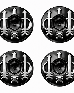 Beretta 92 / 92FS / M9 Trident Engraved Grip Screws (4pcs) – Black Nickel Finish