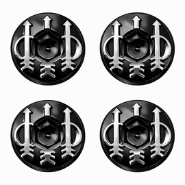 Beretta 92 / 92FS / M9 Trident Engraved Grip Screws (4pcs) – Black Nickel Finish