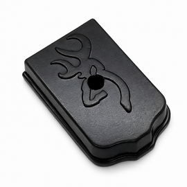 Black Metal Magazine Base Plates for Browning Hi Power (.40 S&W) – Solid Metal – Set of 2
