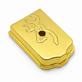 Gold Plated Metal Magazine Base Plates for Browning Hi Power (.40 S&W) – Solid Metal – Set of 2