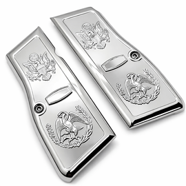 Eagles Browning Hi Power / Tisas Regent BR9 Metal Grips – Nickel Finish (Includes Screws)