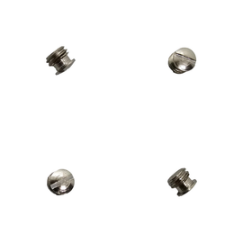 4-Pack 6-48 Nickel Plug Screws with Stop – Compatible with Remington 700 & Winchester Model 70/54 – Scope Base Hole Plugs