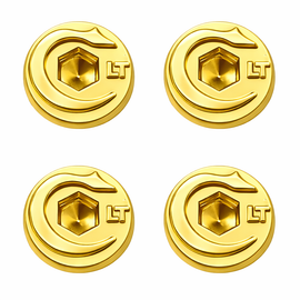1911 Grip Screws – Polished Gold Colt Logo – Hex Socket – Full Size & Compact – 4 Pack