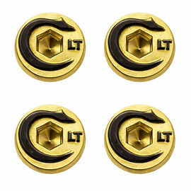 1911 Grip Screws – Gold & Black Colt Logo – Hex Socket – Full Size & Compact – 4 Pack