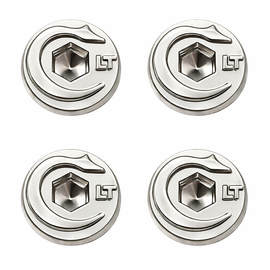 1911 Grip Screws – Polished Nickel Colt Logo – Hex Socket – Full Size & Compact – 4 Pack