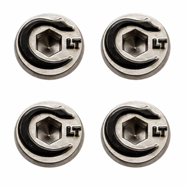 1911 Grip Screws – Nickel & Black Colt Logo – Hex Socket – Full Size & Compact – 4 Pack