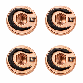 1911 Grip Screws – Rose Gold & Black Colt Logo – Hex Socket – Full Size & Compact – 4 Pack