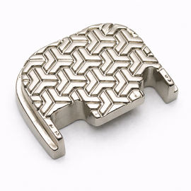 Nickel Geometrical Glock Slide Back Plate – Metal Upgrade Gen 1-4