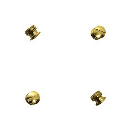 4-Pack 6-48 Gold Plug Screws with Stop – Compatible with Remington 700 & Winchester Model 70/54 – Scope Base Hole Plugs