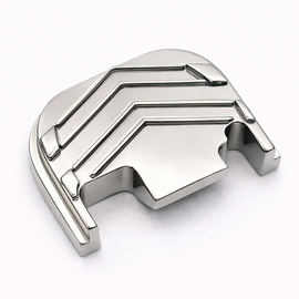 Nickel Chevron Glock Slide Back Plate – Metal Upgrade Gen 1-4