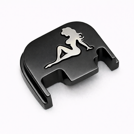 Black Nickel Lady Glock Slide Back Plate – Metal Upgrade Gen 1-4