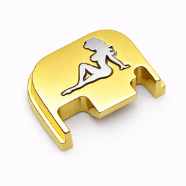 Gold Nickel Lady Glock Slide Back Plate – Metal Upgrade Gen 1-4