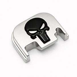 Nickel Skull Glock Slide Back Plate – Metal Upgrade Gen 1-4