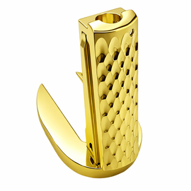 1911 Full-Size Mainspring Housing w/ Magwell – Gold Chainlink CNC Steel (Gov’t/Commander)