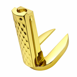 1911 Full-Size Mainspring Housing w/ Magwell – Gold Chainlink CNC Steel (Gov’t/Commander)