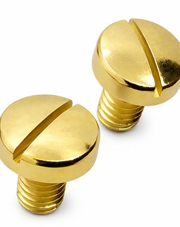 Grip Screws for Beretta 70 / 70S / 71 / 76 / 101 / 102 / Puma – Gold Plated – Slotted Head – 2 Pack