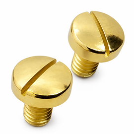 Grip Screws for Beretta 70 / 70S / 71 / 76 / 101 / 102 / Puma – Gold Plated – Slotted Head – 2 Pack