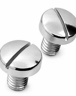 Grip Screws for Beretta 70 / 70S / 71 / 76 / 101 / 102 / Puma – Nickel Plated – Slotted Head – 2 Pack