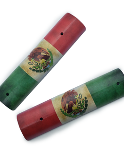 AR-15 / M4 Picatinny Rail Covers – Mexico Flag Design, Aluminum 6" Panels (Set of 2)