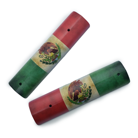 AR-15 / M4 Picatinny Rail Covers – Mexico Flag Design, Aluminum 6" Panels (Set of 2)