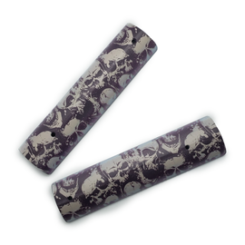 AR-15 / M4 Picatinny Rail Covers – Skull Pattern Design, Aluminum 6" Panels (Set of 2)