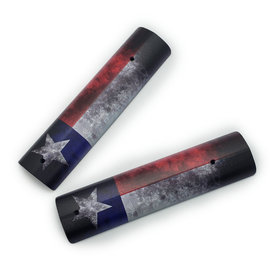 AR-15 / M4 Picatinny Rail Covers – Texas Flag Design, Aluminum 6" Panels (Set of 2)