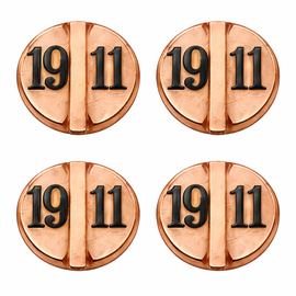 1911 Grip Screws – Rose Gold w/ Black Accents – Decorative “1911” Design – Hardened Steel – 4 Pack
