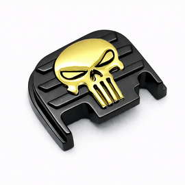 Black Gold Skull Glock Slide Back Plate – Metal Upgrade Gen 1-4