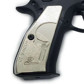 Nickel-Plated Steel CZ Shadow 2 / CZ-75 / CZ-85 / SP-01 Full-Size Grips – Polished Textured Finish