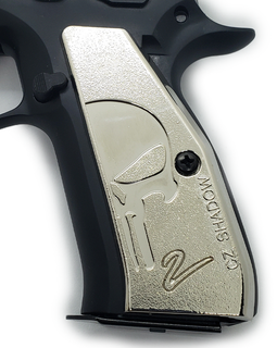 Nickel-Plated Steel CZ Shadow 2 / CZ-75 / CZ-85 / SP-01 Full-Size Grips – Polished Textured Finish