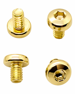 Grip Screws for Smith & Wesson Model 39-Series – Gold Finish – Hex Head – Hardened Steel – 4 Pack