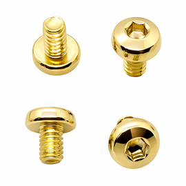 Grip Screws for Smith & Wesson Model 39-Series – Gold Finish – Hex Head – Hardened Steel – 4 Pack